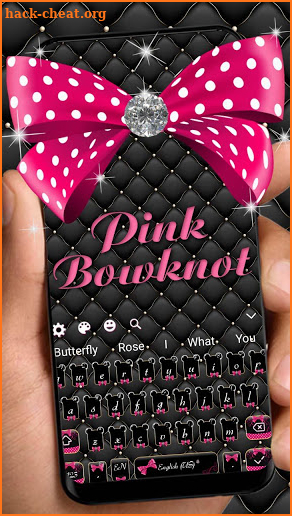 Pink Bowknot Keyboard screenshot