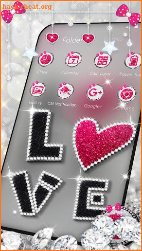 Pink Bowknot Love Theme screenshot