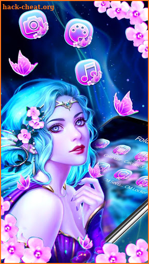 Pink Butterfly Fairy Theme screenshot