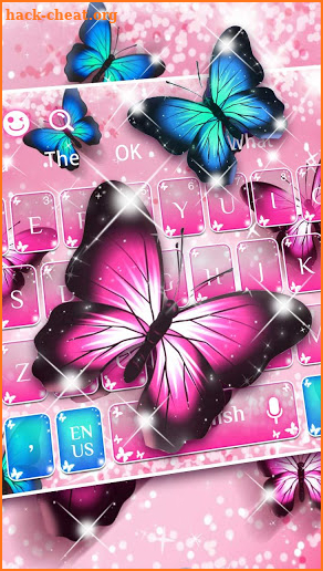 Pink Butterfly Keyboard screenshot