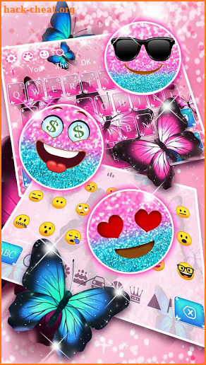 Pink Butterfly Keyboard screenshot