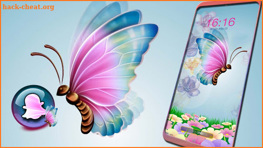 Pink Butterfly Launcher Theme screenshot