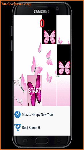 Pink Butterfly Piano Tiles screenshot