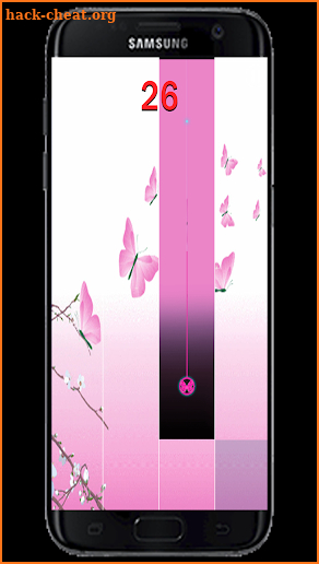 Pink Butterfly Piano Tiles screenshot