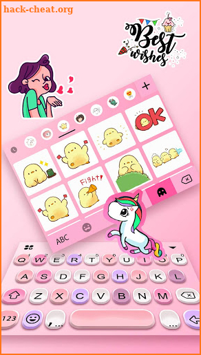 Pink Candy Color Keyboard Background screenshot