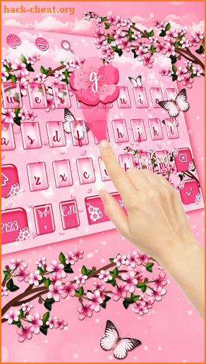 Pink Cherry Blossom Keyboard screenshot