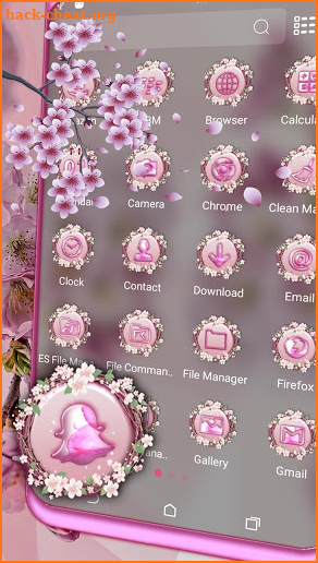 Pink Cherry Blossom Launcher Theme screenshot