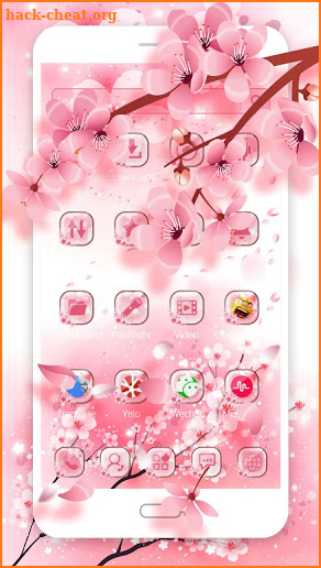 Pink Cherry Blossom Theme screenshot