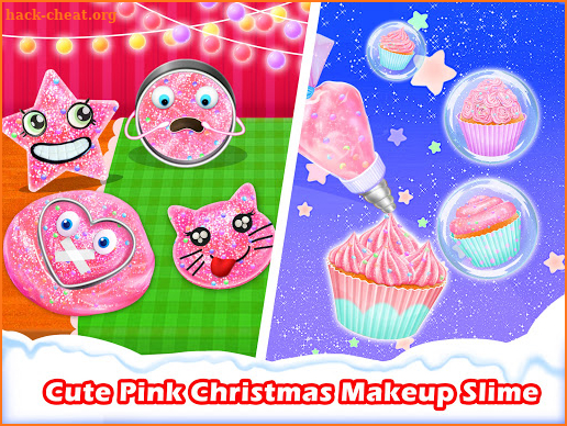 Pink Christmas Makeup Slime screenshot
