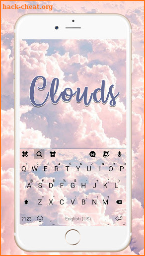 Pink Clouds Keyboard Background screenshot