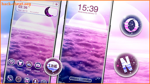 Pink Clouds Sky Launcher Theme screenshot