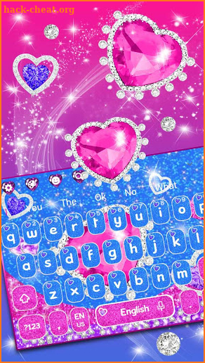 Pink Crystal Diamond Keyboard screenshot