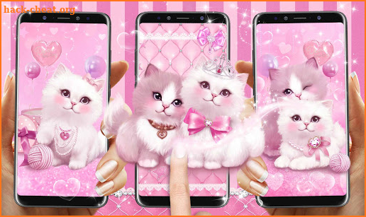 Pink Cute Cats Theme screenshot
