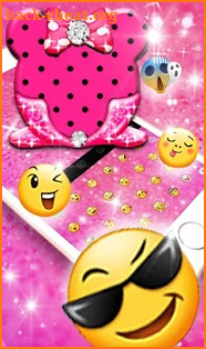 Pink Cute Minny Bowknot Keyboard Theme screenshot