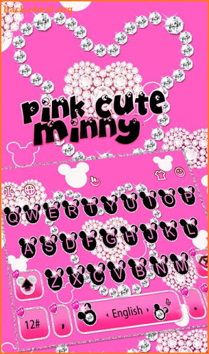 Pink Cute Minny Keyboard Theme screenshot