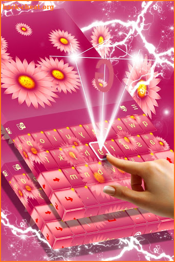 Pink Daisy Keyboard Theme screenshot
