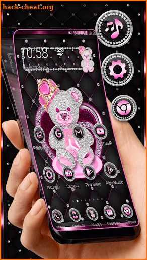Pink Diamond Bear Theme screenshot
