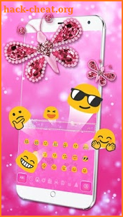 Pink Diamond Butterfly Keyboard screenshot