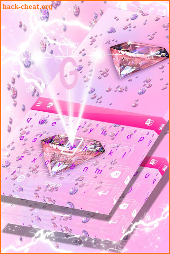 Pink Diamond Heart Keyboard screenshot