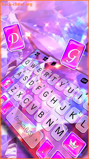 Pink Diamond Keyboard Background screenshot