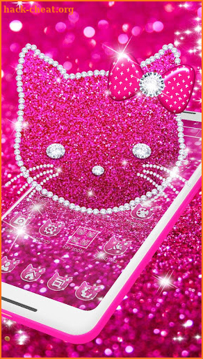 Pink Diamond Kitty Glitter Theme screenshot