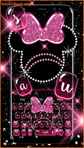 Pink Diamond Mouse Glitter Bow Keyboard Theme screenshot