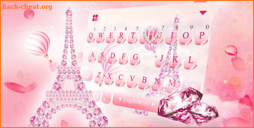 Pink Diamond Paris Keyboard Theme screenshot