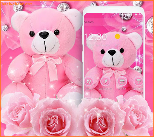 Pink Diamond Teddy Bear Theme screenshot