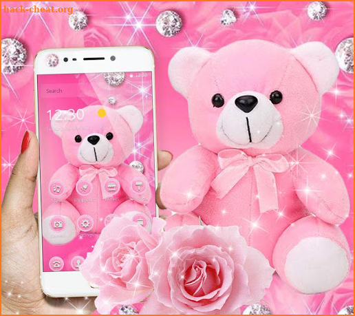 Pink Diamond Teddy Bear Theme screenshot