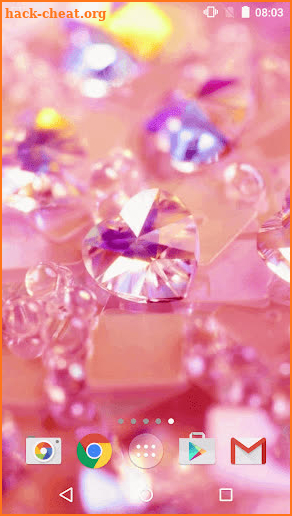 Pink Diamonds Live Wallpaper screenshot