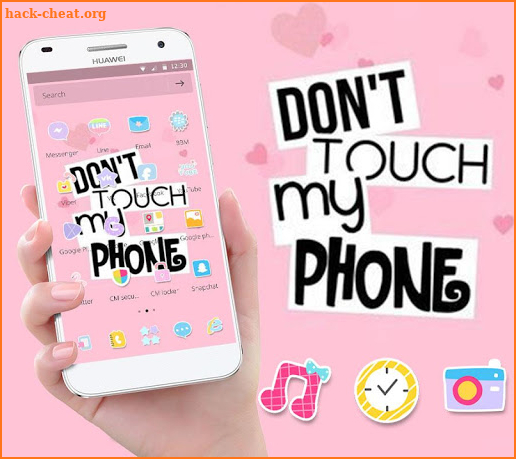Pink Don't Touch My Phone Theme screenshot