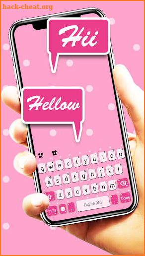 Pink Dot SMS Keyboard Background screenshot