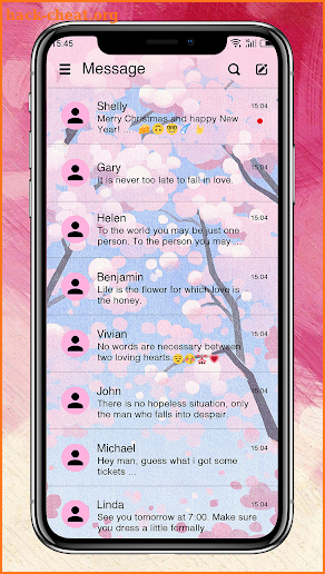 Pink Dream - Free, customize Messenger & SMS theme screenshot