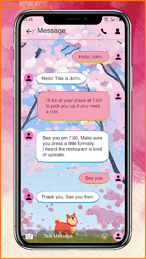 Pink Dream - Free, customize Messenger & SMS theme screenshot