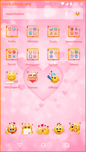 Pink Emoji 2018 - Love Wallpaper Theme screenshot