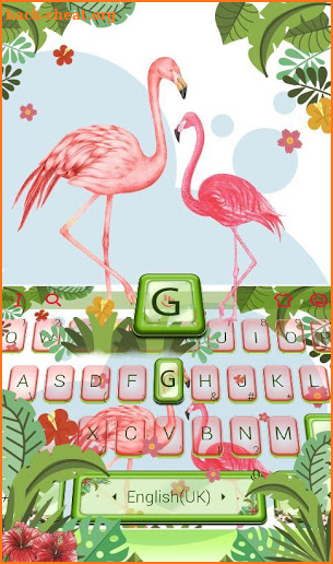 Pink Flamingo Keyboard Theme screenshot