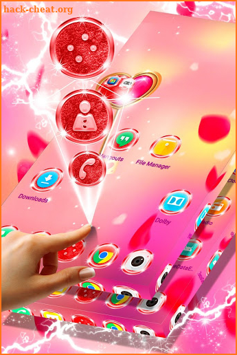 Pink Floating Hearts Launcher screenshot