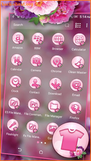 Pink Flower Bokeh Launcher Theme screenshot