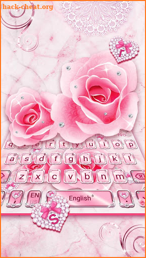 Pink Flower Diamond keyboard screenshot