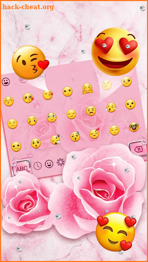 Pink Flower Diamond keyboard screenshot