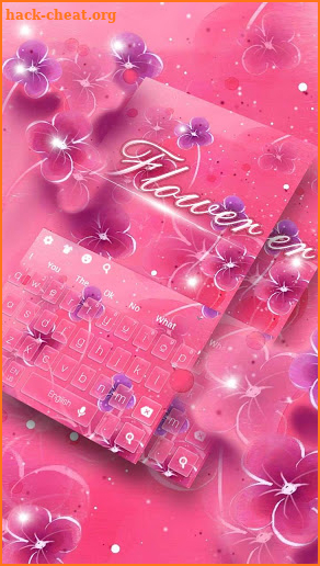 Pink Flower Keybaord screenshot