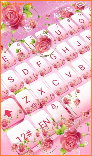 Pink Flower Keyboard Theme screenshot