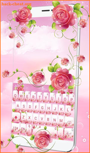 Pink Flower Keyboard Theme screenshot