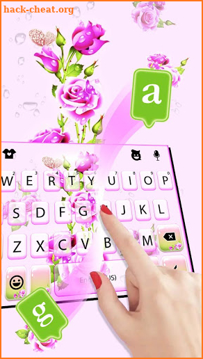 Pink Flowers Keyboard Theme screenshot
