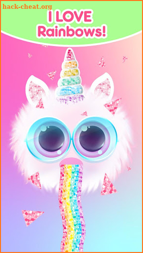Pink Fluffy Unicorn - Cute Moving Background screenshot