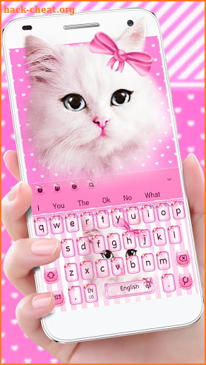 Pink Furry Kitty Keyboard screenshot