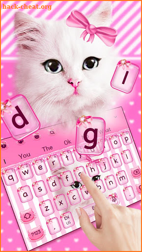 Pink Furry Kitty Keyboard screenshot