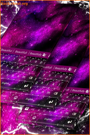 Pink Galaxy Keyboard screenshot