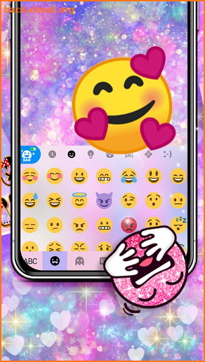 Pink Galaxy Minny Free Keyboard Theme screenshot