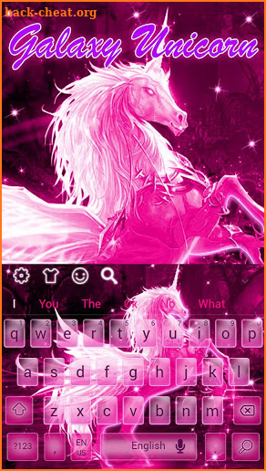Pink Galaxy Unicorn Keyboard screenshot